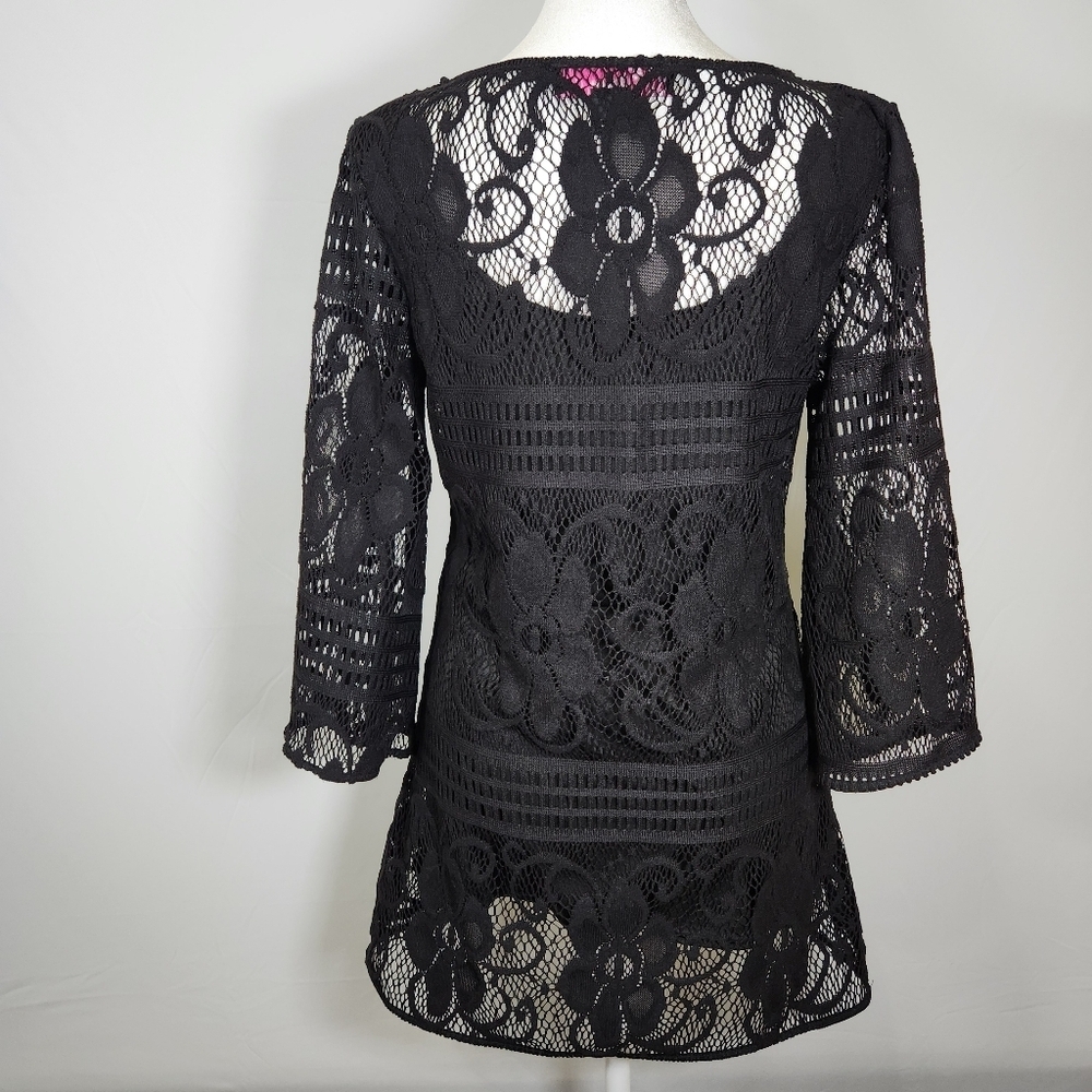 Peck & Peck Black Lace Tunic - Picture 3 of 6